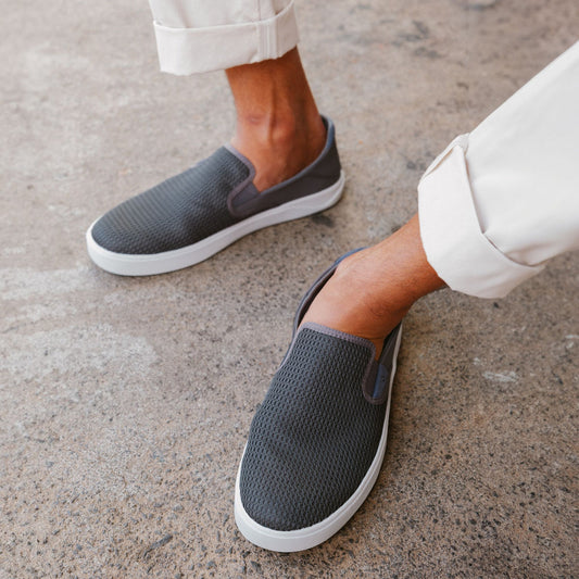 OluKai Men | Lae‘ahi Men's Slip-On Sneakers - Pavement