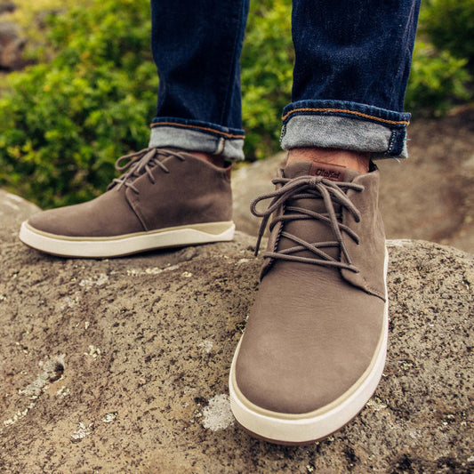 OluKai Men | Papakū 'Ili Men’s Waterproof Leather Boots- Mustang