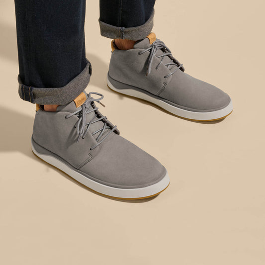 OluKai Men | Papakū 'Ili Men’s Waterproof Leather Boots- Graphite