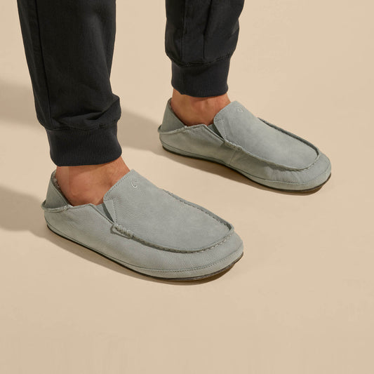 OluKai Men | Moloā Men's Leather Slippers - Kona Coffee