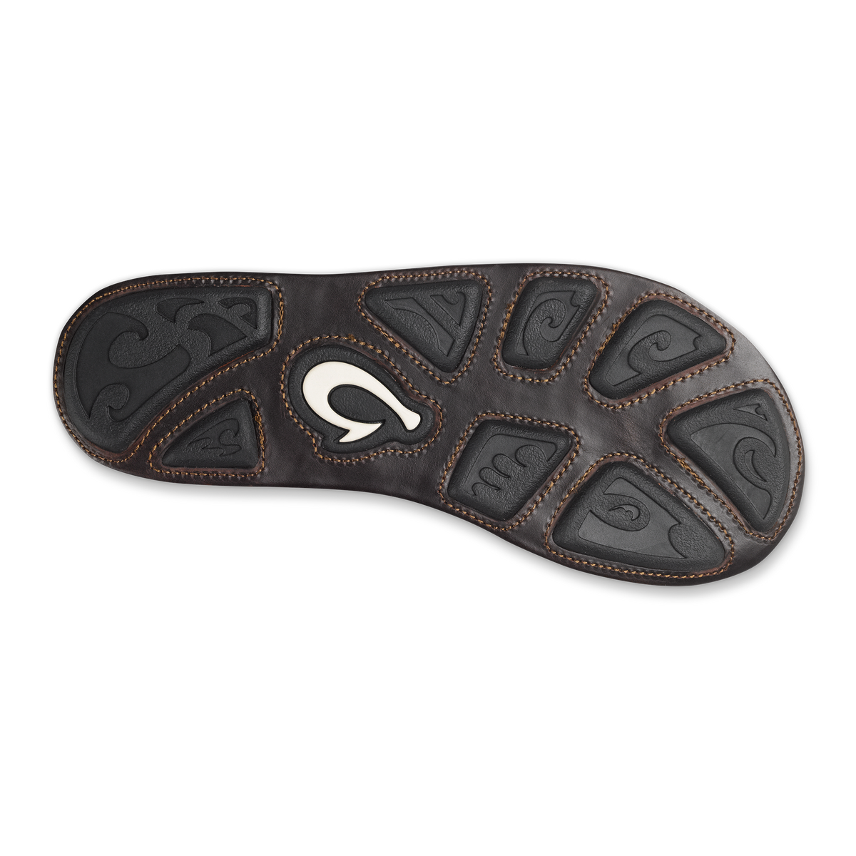 OluKai Men | Mea Ola Men's Leather Sandals - Tan / Dark Java