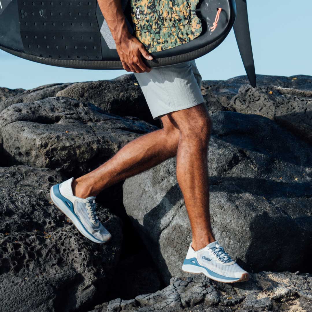 OluKai Men | ‘Ahi Men’s Water Boat Shoes - Blue Pearl / White Sand