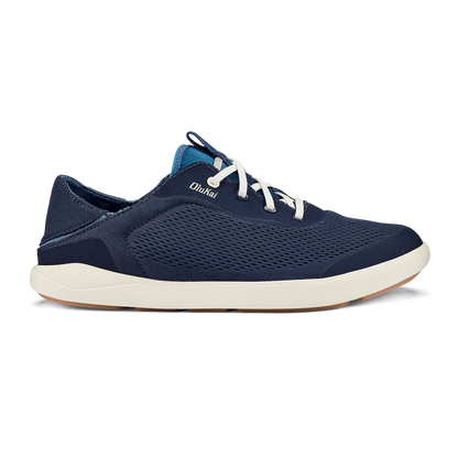 OluKai Men | Moku Pae Men's Boat Shoes - Trench Blue / Off White