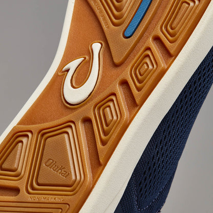OluKai Men | Moku Pae Men's Boat Shoes - Trench Blue / Off White