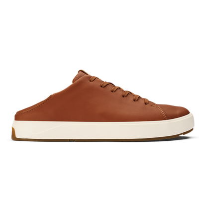 OluKai Men | Lae‘ahi Lī ‘Ili Men's Leather Sneakers - Kukui Brown