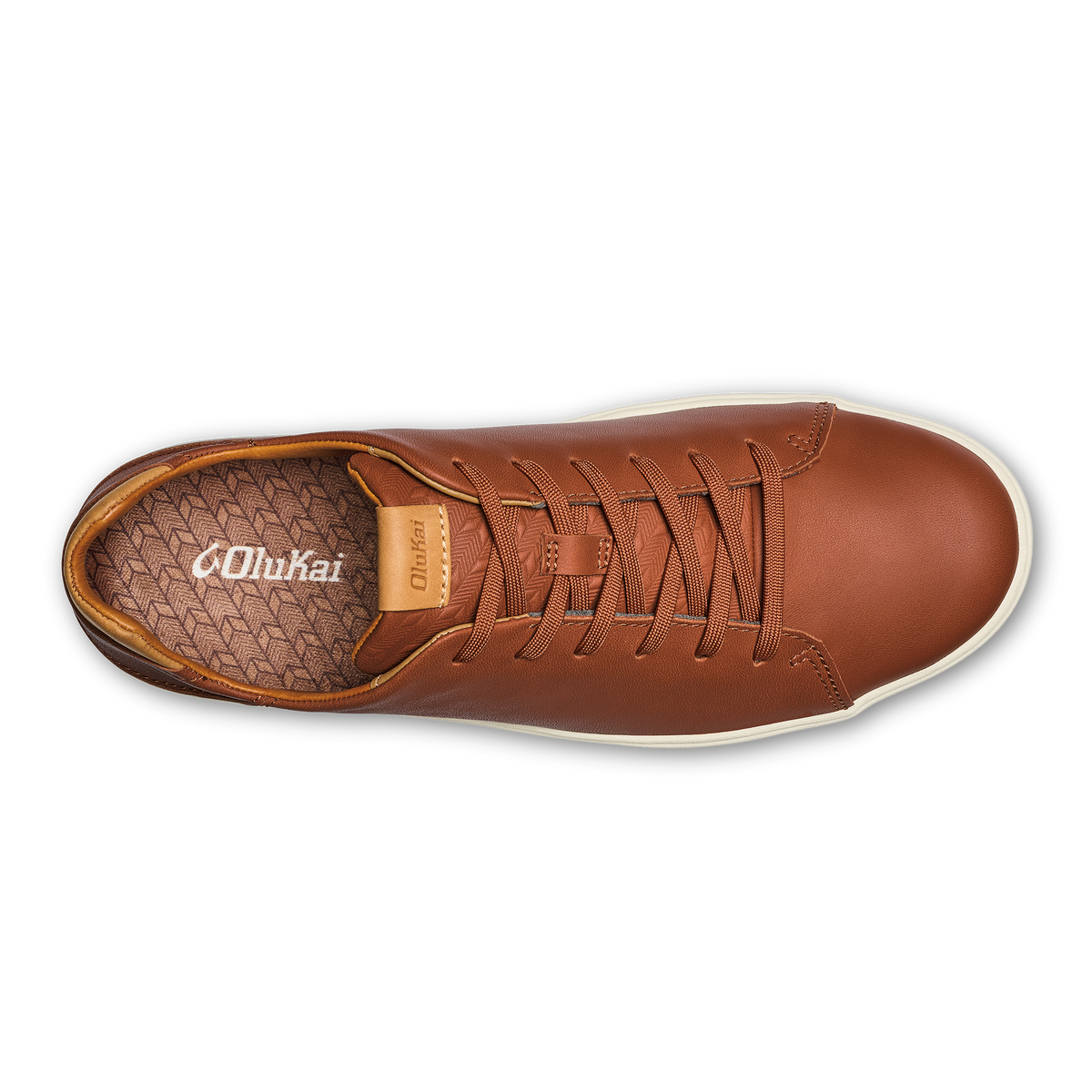OluKai Men | Lae‘ahi Lī ‘Ili Men's Leather Sneakers - Kukui Brown