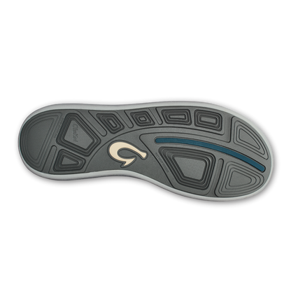 OluKai Men | Moku Pae Men's Boat Shoes - Black / Blue Coral