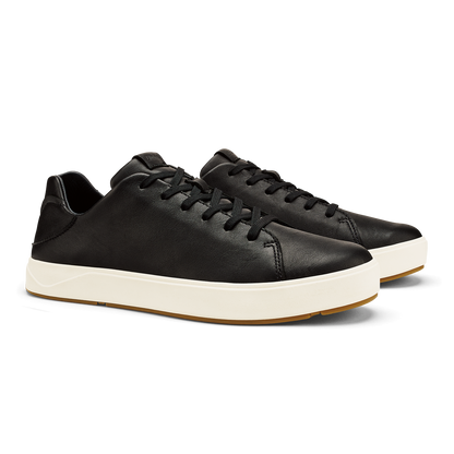 OluKai Men | Lae‘ahi Lī ‘Ili Men's Leather Sneakers - Onyx