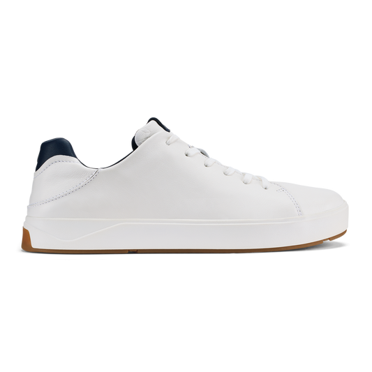 OluKai Men | Lae‘ahi Lī ‘Ili Men's Sneakers - Bright White / Trench Blue