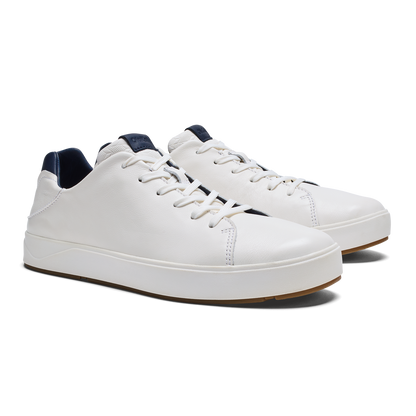 OluKai Men | Lae‘ahi Lī ‘Ili Men's Sneakers - Bright White / Trench Blue