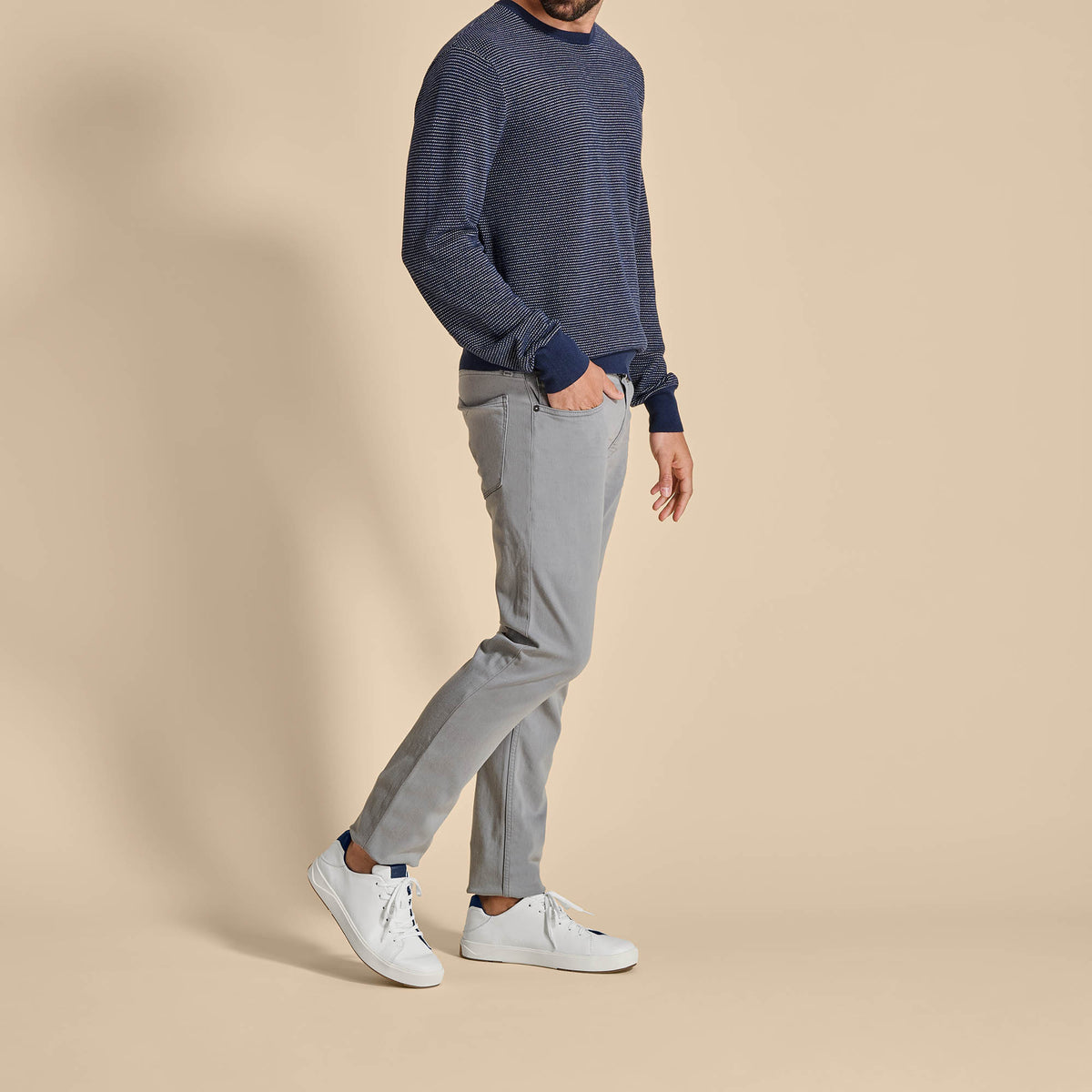 OluKai Men | Lae‘ahi Lī ‘Ili Men's Sneakers - Bright White / Trench Blue