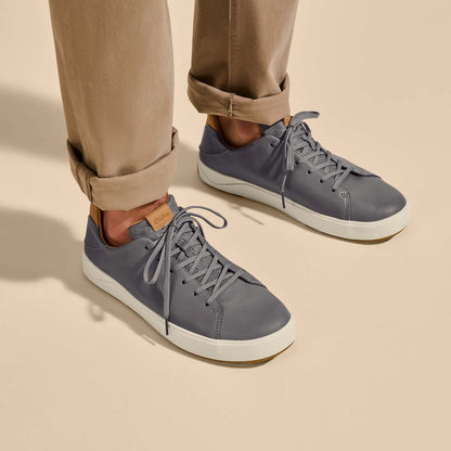 OluKai Men | Lae‘ahi Lī ‘Ili Men's Leather Sneakers - Stone