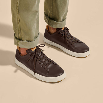 OluKai Men | Lae‘ahi Lī ‘Ili Men's Leather Sneakers - Dark Java