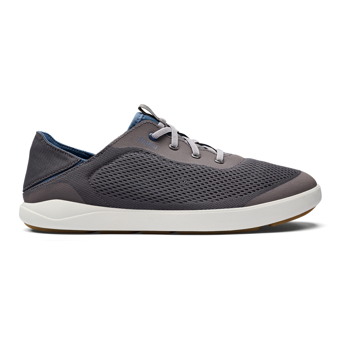 OluKai Men | Moku Pae Men's Boat Shoes - Pavement / Vintage Blue