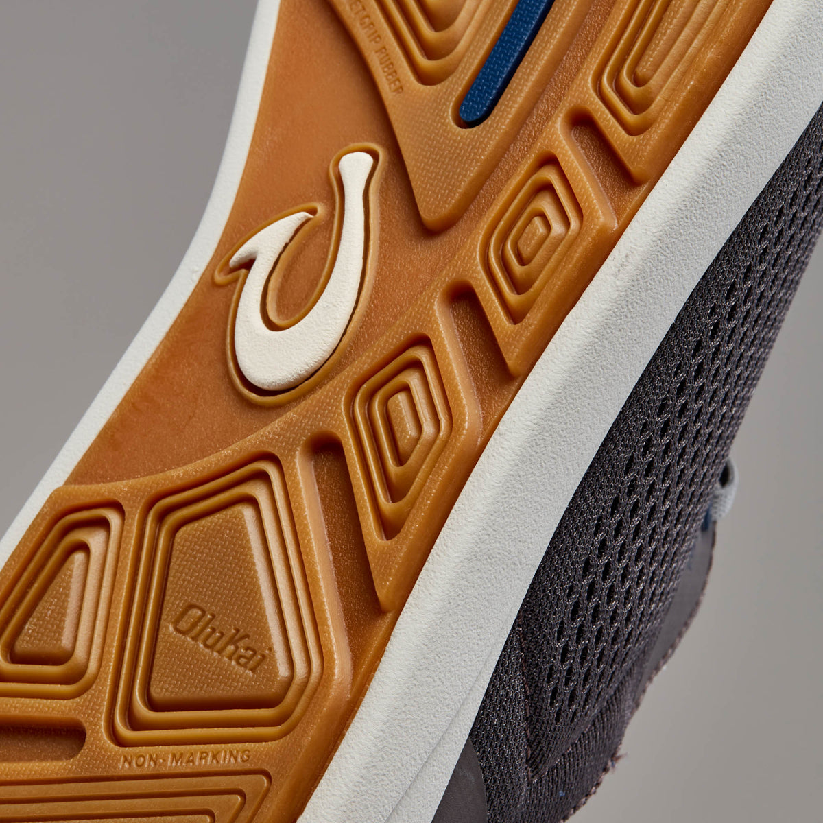 OluKai Men | Moku Pae Men's Boat Shoes - Pavement / Vintage Blue