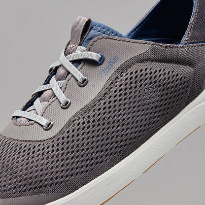 OluKai Men | Moku Pae Men's Boat Shoes - Pavement / Vintage Blue