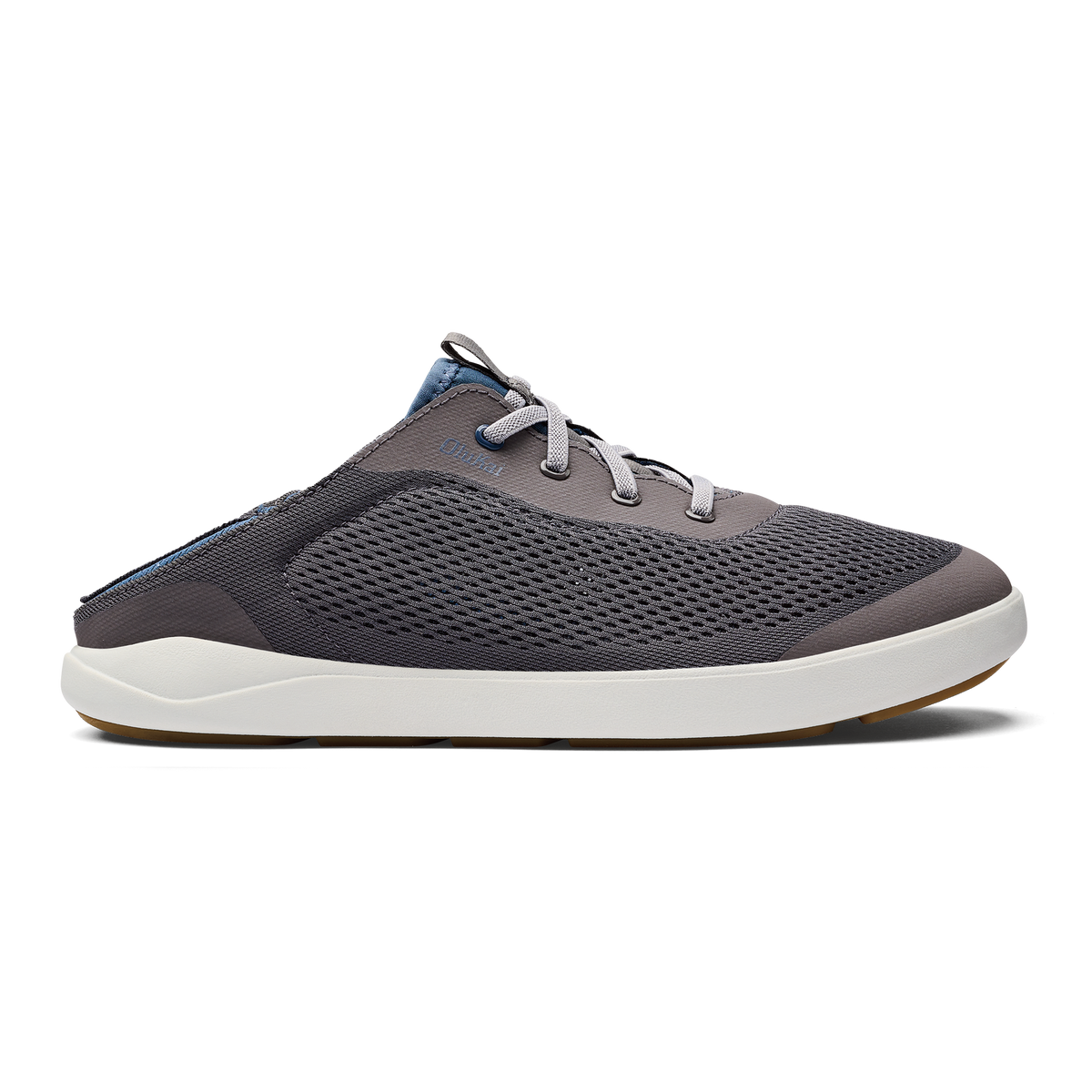 OluKai Men | Moku Pae Men's Boat Shoes - Pavement / Vintage Blue