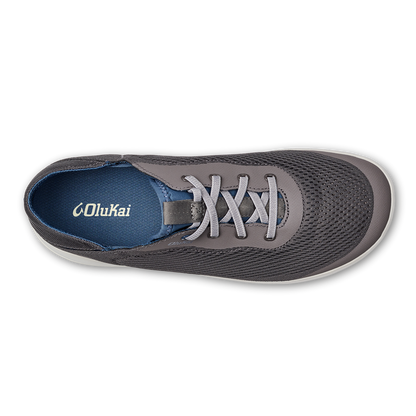 OluKai Men | Moku Pae Men's Boat Shoes - Pavement / Vintage Blue