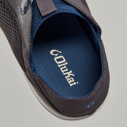 OluKai Men | Moku Pae Men's Boat Shoes - Pavement / Vintage Blue