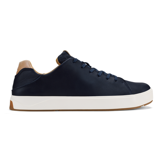 OluKai Men | Lae‘ahi Lī ‘Ili Men's Leather Sneakers - Trench Blue