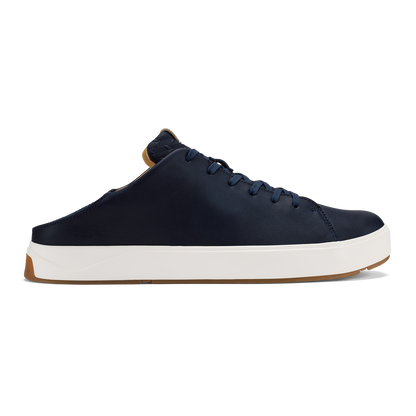 OluKai Men | Lae‘ahi Lī ‘Ili Men's Leather Sneakers - Trench Blue