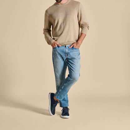 OluKai Men | Lae‘ahi Lī ‘Ili Men's Leather Sneakers - Trench Blue