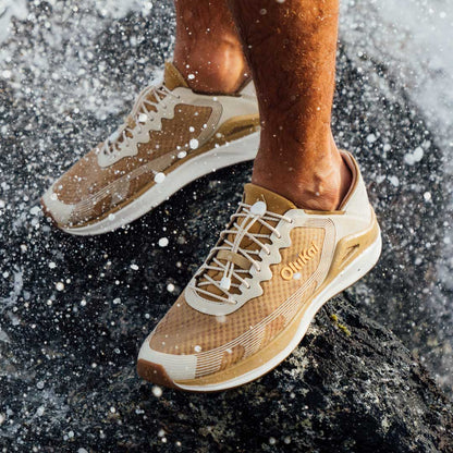 OluKai Men | ‘Ahi Men’s Water Boat Shoes - Tan / Tapa