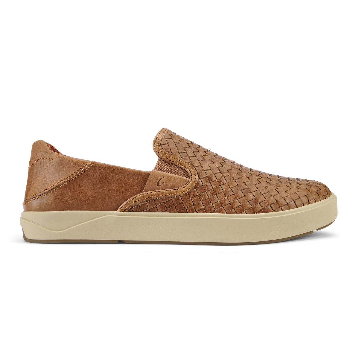 OluKai Men | Lae‘ahi Lauhala Men's Leather Slip-On Sneakers - Fox