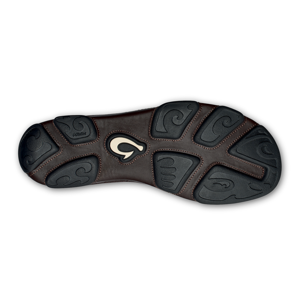 OluKai Men | Moloā Men's Leather Slip On Shoes - Dark Wood / Dark Java