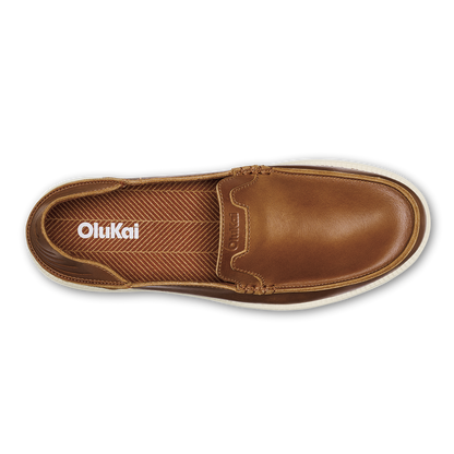 OluKai Men | Kākaha Nia Men‘s Leather Slip-On Shoes - Fox