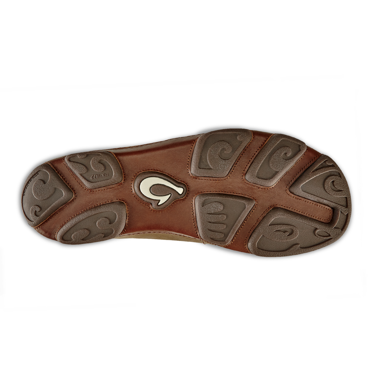 OluKai Men | Moloā Men's Leather Slip On Shoes - Ray / Toffee