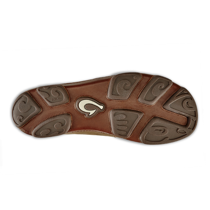 OluKai Men | Moloā Men's Leather Slip On Shoes - Ray / Toffee
