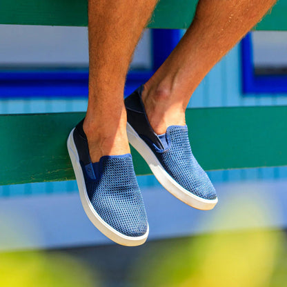 OluKai Men | Lae‘ahi Men's Slip-On Sneakers - Blue Depth
