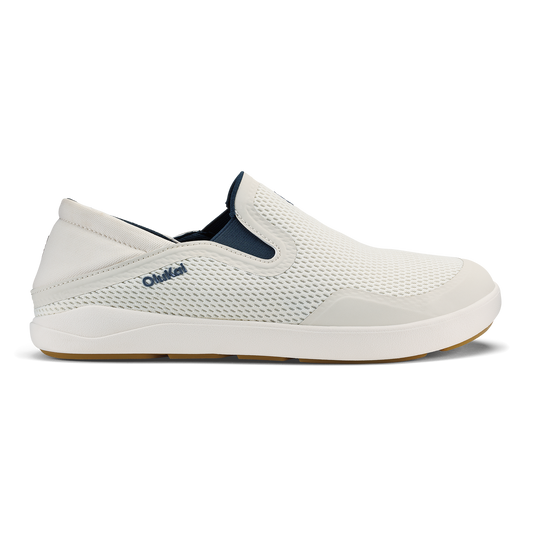 OluKai Men|New Arrivals | Moku Slip-on - White Sand / Trench Blue