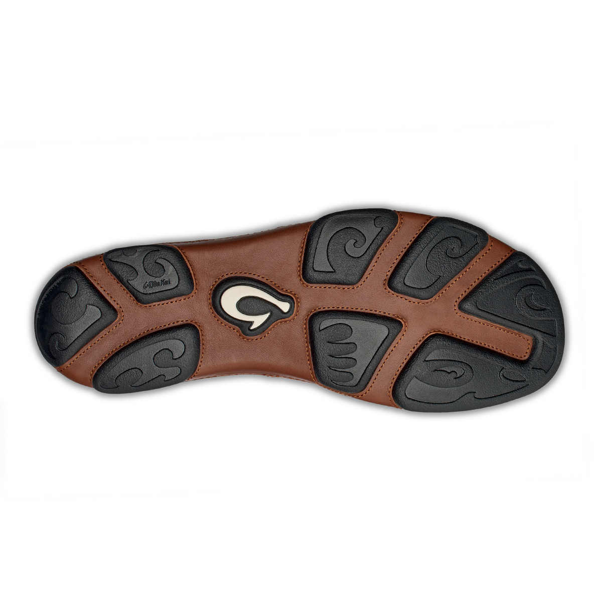 OluKai Men | Moloā Men's Leather Slip On Shoes - Black / Toffee