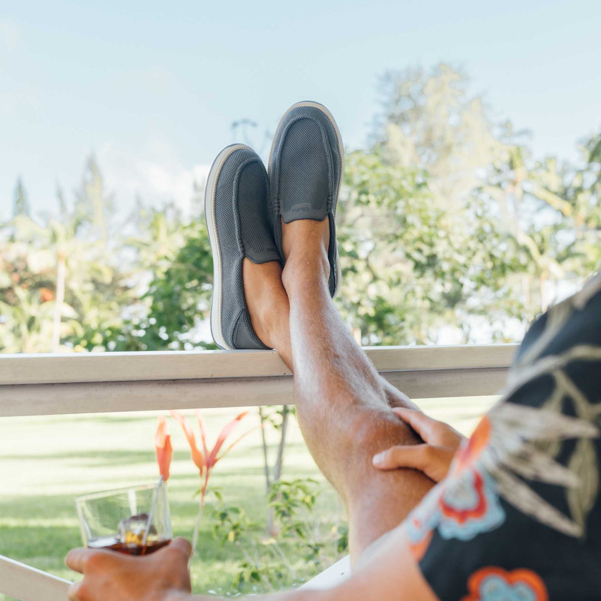 OluKai Men | Kākaha Mesh Men‘s Slip-On Shoes - Rock
