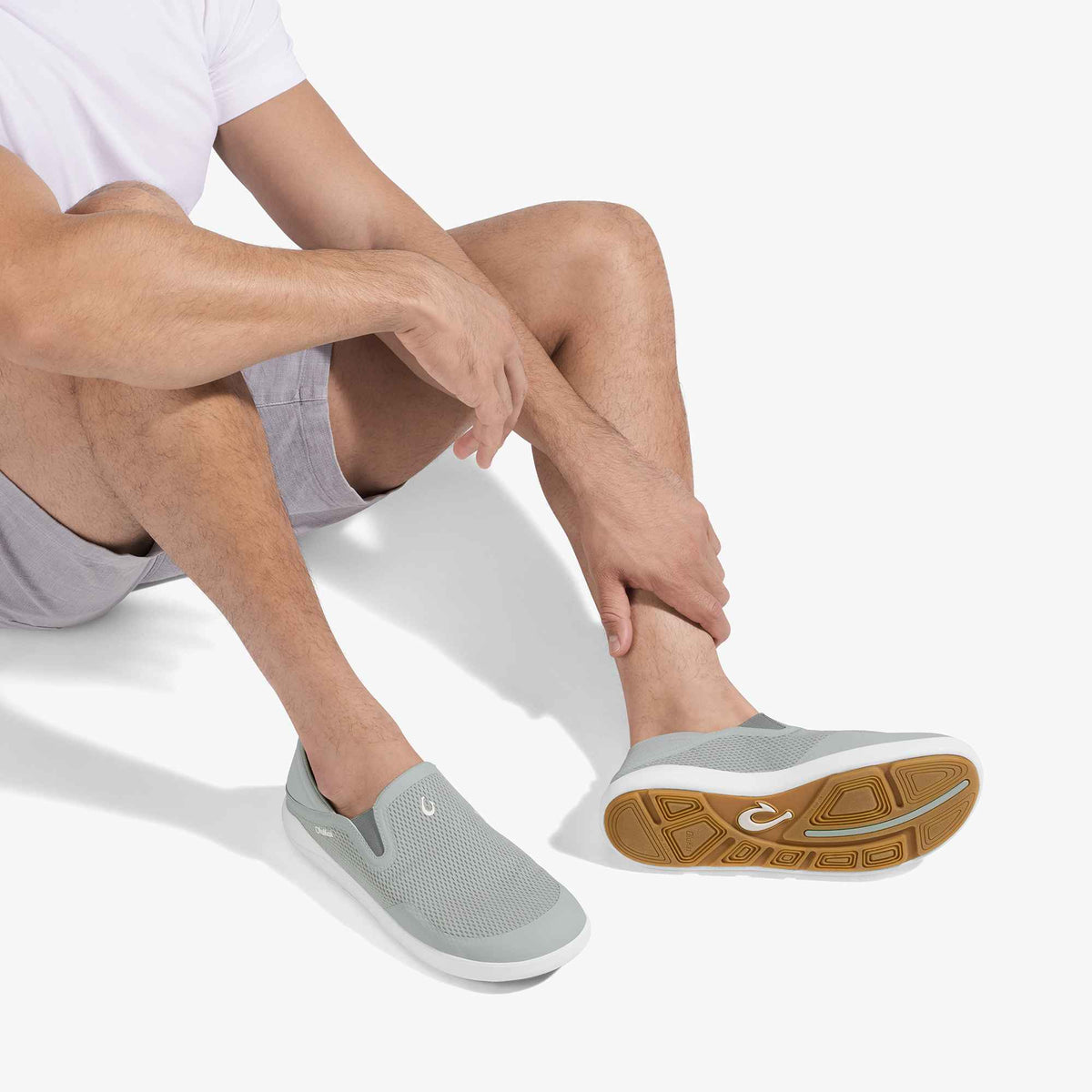 OluKai Men|New Arrivals | Moku Slip-on - Cloud Grey / Ash