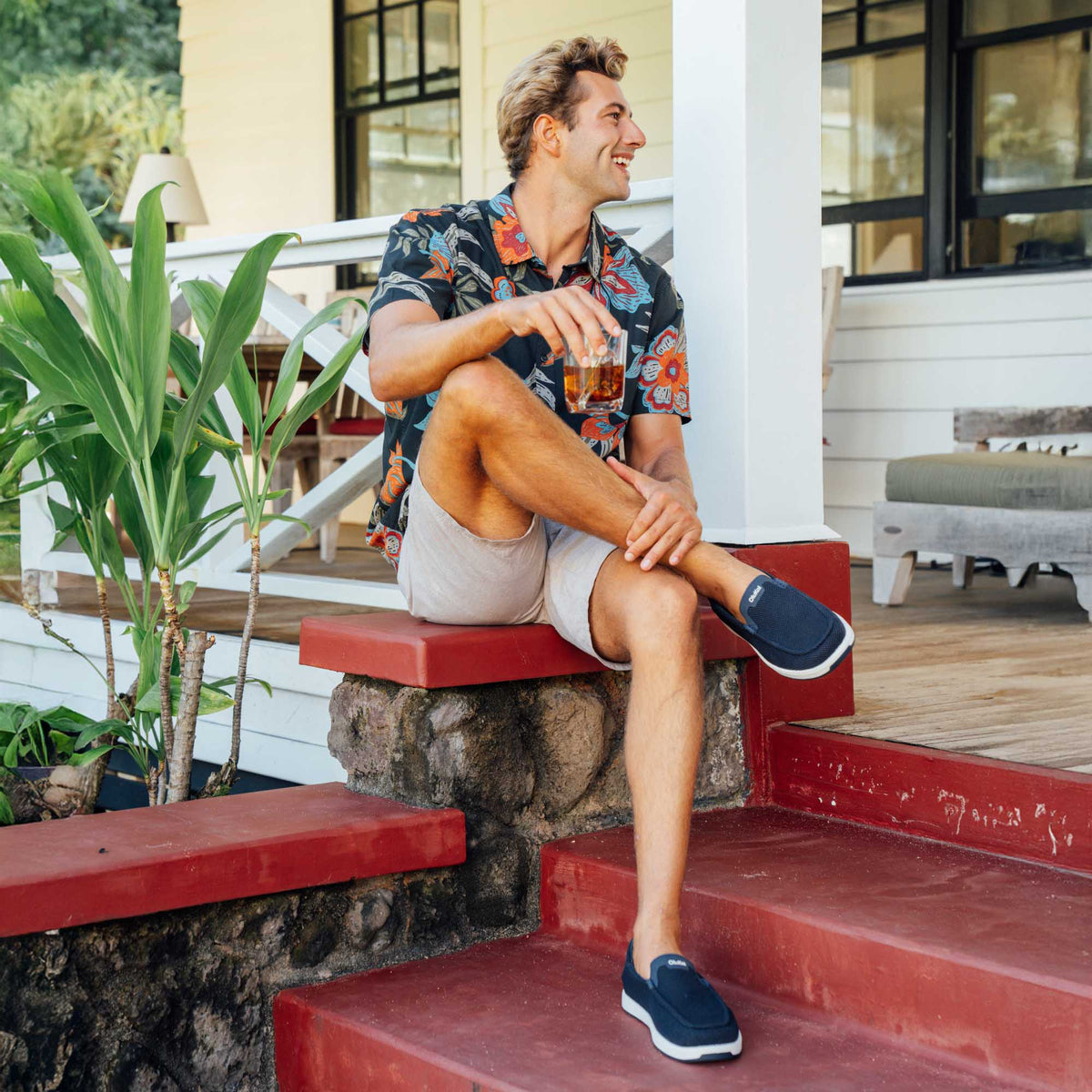 OluKai Men | Kākaha Mesh Men‘s Slip-On Shoes - Navy