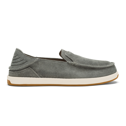 OluKai Men | Kākaha Nia Men‘s Suede Slip-On Shoes - Ash