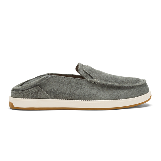 OluKai Men | Kākaha Nia Men‘s Suede Slip-On Shoes - Ash