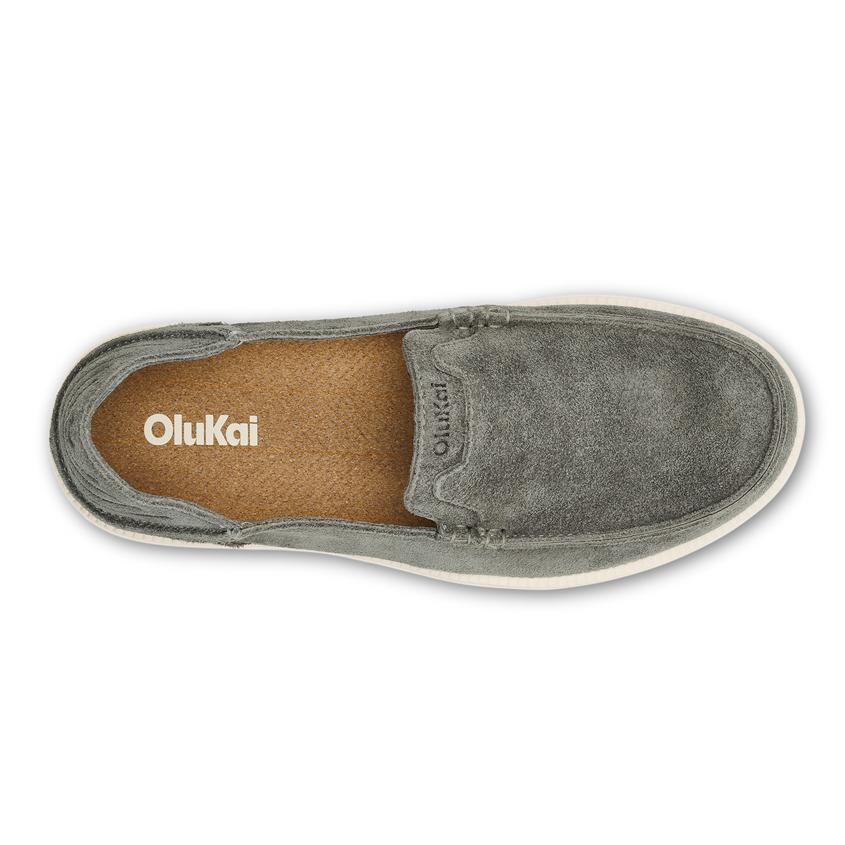 OluKai Men | Kākaha Nia Men‘s Suede Slip-On Shoes - Ash