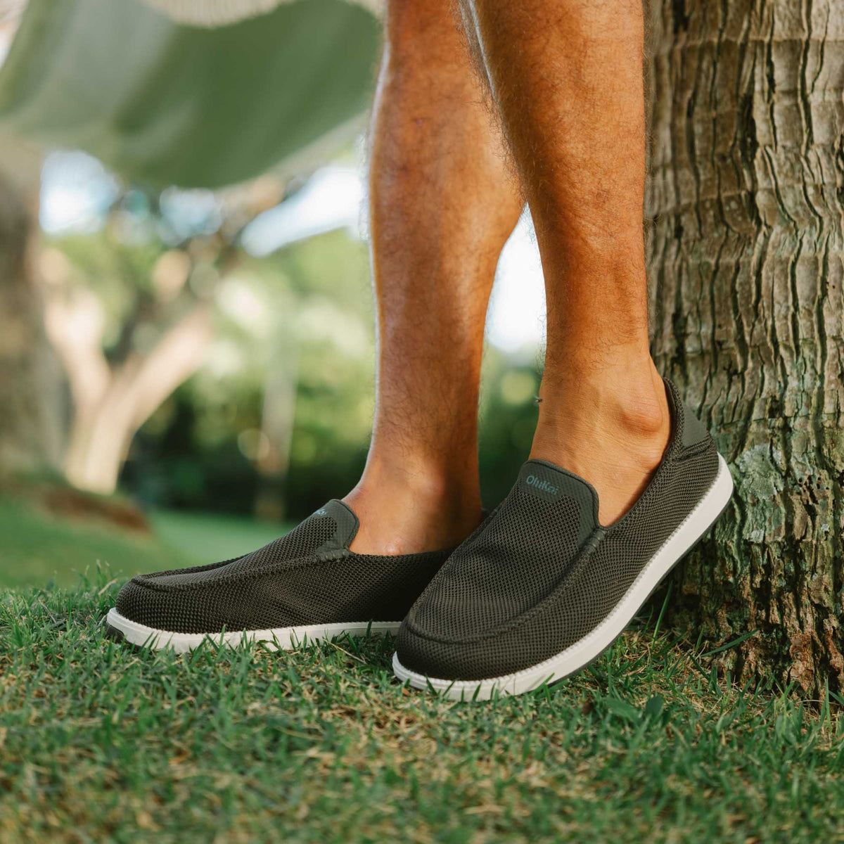 OluKai Men | Kākaha Mesh Men‘s Slip-On Shoes - Nori