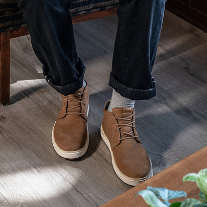 OluKai Men | Papakū 'Ili Men’s Waterproof Leather Boots- Tan