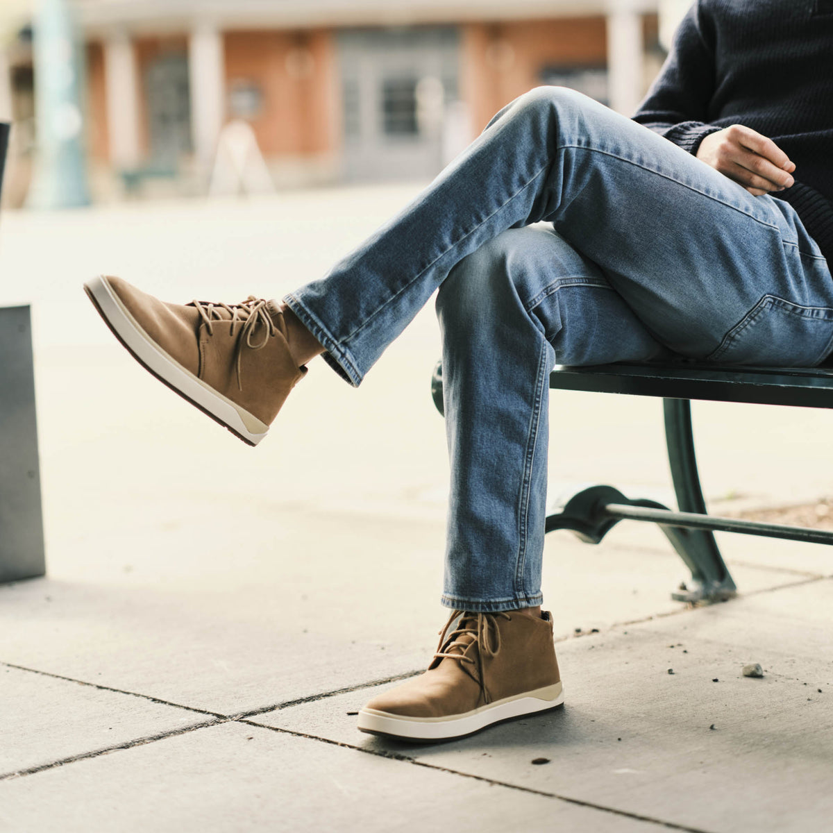 OluKai Men | Papakū 'Ili Men’s Waterproof Leather Boots- Tan