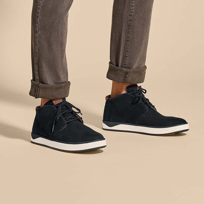 OluKai Men | Papakū 'Ili Men’s Waterproof Leather Boots- Black