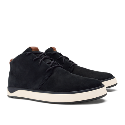 OluKai Men | Papakū 'Ili Men’s Waterproof Leather Boots- Black