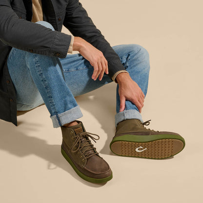 OluKai Men | Mōlina Men’s Waterproof Leather Boots - Mustang Hanu