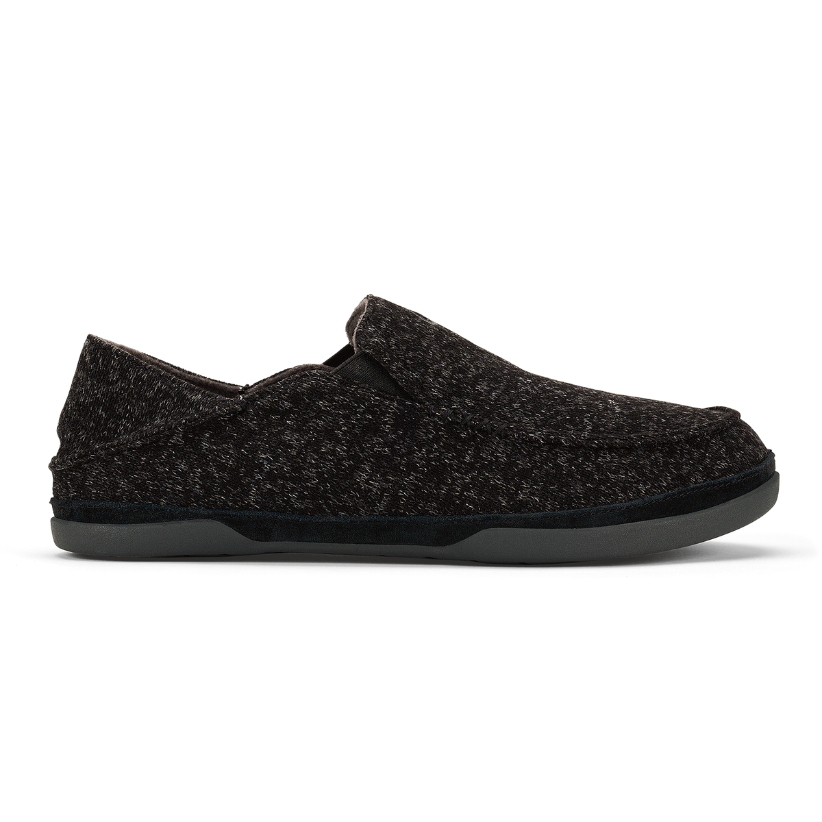 OluKai Men | Moloā Hulu Men’s Wool Slippers - Black