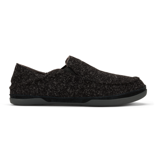 OluKai Men | Moloā Hulu Men’s Wool Slippers - Black
