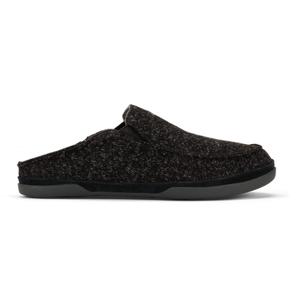 OluKai Men | Moloā Hulu Men’s Wool Slippers - Black